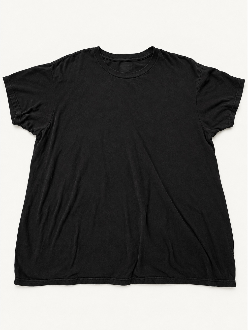 Gildan Black Crewneck T-Shirt XL 100% Cotton NWOT